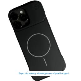 Чохол-накладка Infinity Metal Fameless case Glass MagSafe iPhone 16 Black