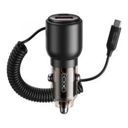 Автомобільний зарядний пристрій для телефона XO CC59 (Type-C to Type-C) Black 110W
