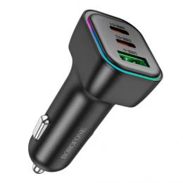 Автомобільний адаптер для телефона Borofone BZ28C Black 60W