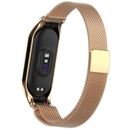 Ремінець для фітнес-браслету EpiK Milanese Loop Design для Xiaomi Mi Band 7 Gold Pink (00000077055_3)