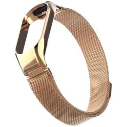 Ремінець для фітнес-браслету EpiK Milanese Loop Design для Xiaomi Mi Band 8 Gold Pink (00000077056_4)