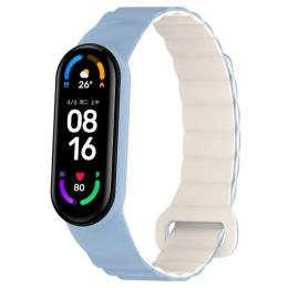 Ремінець для фітнес-браслету EpiK Dual-color Magnetic для Xiaomi Mi Band 9/8 Lilac Blue White (00000077059_6)