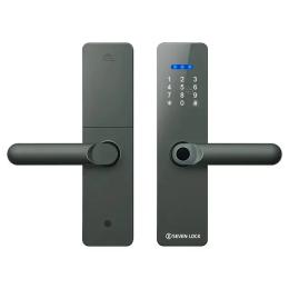 Розумний дверний біометричний замок SEVEN LOCK SL-7740BF Gray (врізна частина 5050)