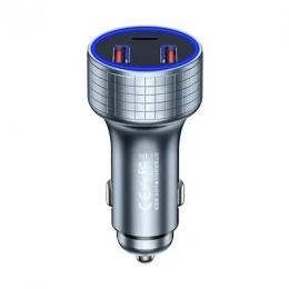 Автомобільний адаптер для телефона Remax RCC327 Silver 83W PD+QC Aluminum