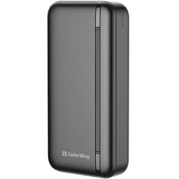 Зовнішній портативний акумулятор ColorWay Portable Charger 20000mAh Black (CW-PB200LPB4BK-PD)