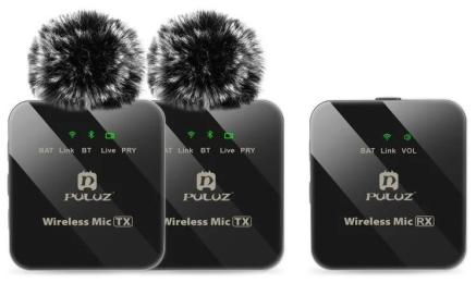 Мікрофон Puluz 2 TX + 1 RX Black