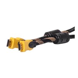 Відео-кабель PowerPlant KD00AS1197 HDMI(тато)HDMI(тато), 1,3m Black Yellow