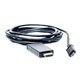 Відео-кабель PowerPlant KD00AS1239 HDMI(тато)microUSB(тато), 1,8m Black