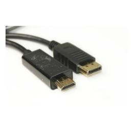 Відео-кабель PowerPlant KD00AS1278 DisplayPort(тато)toHDMI(тато), 1,8m Black