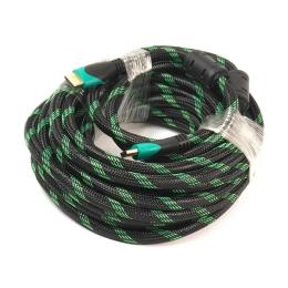Відео-кабель PowerPlant KD00AS1293 HDMI(тато)HDMI(тато), 10m Black Green