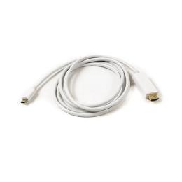 Відео-кабель PowerPlant CA910878 HDMI(mаmа)TypeC(тато), 1,8m White