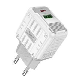 Адаптер живлення для телефона Hoco C135A Rock White PD20W+QC3.0 charger