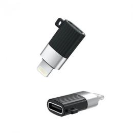 Перехідник XO NB149-D USB C (мама) - Lightning (тато) Black