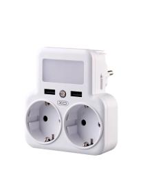 Мережевий фільтр XO WL09 2AC+2USB 2.4A