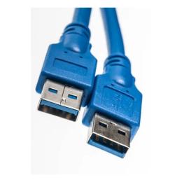 Дата-кабель PowerPlant KD00AS1228 1.5m USB (тато) - USB (тато) Blue