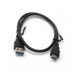 Дата-кабель PowerPlant KD00AS1253 0.5m USB(тато) - USB Type C(тато) Black