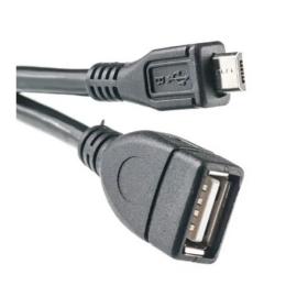 Дата-кабель PowerPlant KD00AS1232 0.1m USB(мама) - microUSB(тато) Black