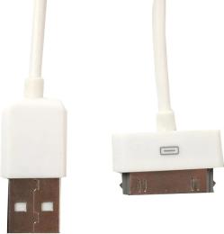 Дата-кабель PowerPlant DV00DV4045 1m USB(тато) - Apple 30-pin(тато) Black