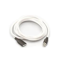 Дата-кабель PowerPlant USB (тато) - Apple Lightning (тато) 2 м CA910755 White