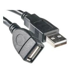 Дата-кабель PowerPlant KD00AS1189 1.5m USB(тато) - USB(мама) Black