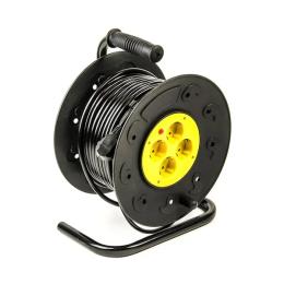 Мережевий фільтр PowerPlant PPRA10M40S4L Black на катушці 220v (40 м) (4 розетки)