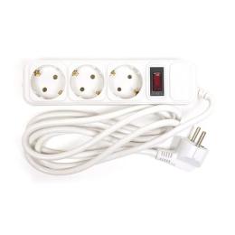 Мережевий фільтр PowerPlant PPSA10M18S3B White 220V, 1.8 м, 3 розетки