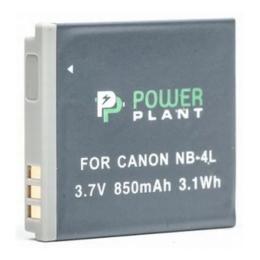 Акумулятор для фотоапарата PowerPlant Canon NB-4L Black 850mAh