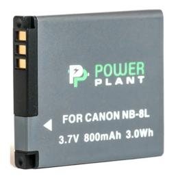 Акумулятор для фотоапарата PowerPlant Canon NB-8L Black 800mAh