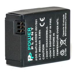 Акумулятор для відеокамери PowerPlant GoPro Hero 3, AHDBT-201, 301 Black 960mAh