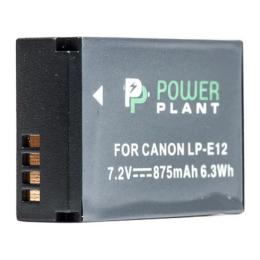 Акумулятор для фотоапарата PowerPlant Canon LP-E12 Black 875mAh