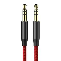 Аудіо-кабель Baseus M30 mini-jack 3.5(тато) mini-jack 3.5(тато), 1,5m Black Red