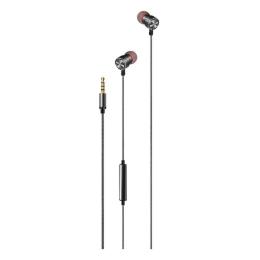 Дротові навушники XO S9 Black вакуумні з мікрофоном