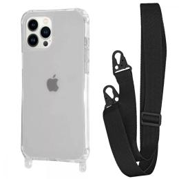 Чохол-накладка WAVE Clear Case with Strap для iPhone 14 Pro Black