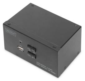 KVM перемикач Digitus (DS-12860) Desktop HDMA KVM, 2 Port, Dual Display, 4K