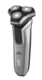 Электробритва Monte MT-5007, Grey, 5W, 3 плавающие головки для бритья, роторная система бритья, сухое, влажное бритье, откидной триммер, питание от ак