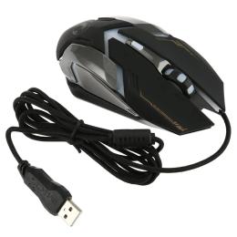 Мишка iMice V6 Black 6 кнопок, 800/1200/2400/3600 DPI, Led Lighting, 1,3 м