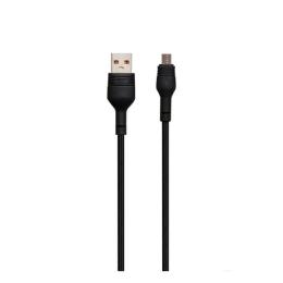 Дата-кабель XO NB55 1m USB(тато) - microUSB(тато) Black