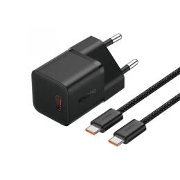 Мережевий зарядний пристрій для телефона Baseus Fast Charger (mini) 1C 20W Cable Type-C to Type-C 100W (P10110900113-00) Black 1m