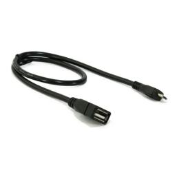 Дата-кабель Extradigital KBO1617 0.5m USB(мама) - microUSB(тато) Black