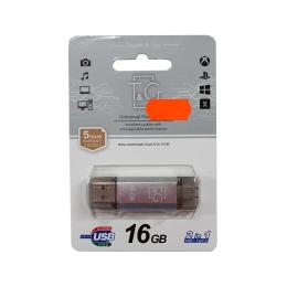 Флеш память T&amp;G 16GB Star TG009TC Type-C/USB 2.0 Silver (TG009TC-16GSL)