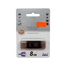 Флеш память T&amp;G 8GB Star TG009TC Type-C/USB 2.0 Black (TG009TC-8GBK)
