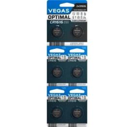 Батарейка Vegas Optimal CR1616 6 шт (VСR-1616BL6-OP)