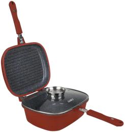 Сковорідка HEINNER HR-JLG-B30DB Сковорода подвійна алюмінева з кришкою