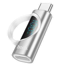 Перехідник Hoco UA32 Type-C (тато)  -  Type-C (мама) Silver