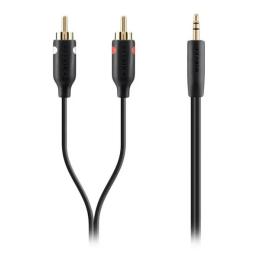 Аудіо-кабель Belkin mini-jack 3.5(тато)2хmini-jack 3.5(тато), 2m Black