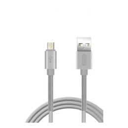 Дата-кабель XO NB27 USB (тато) - microUSB (тато) 1 м Dark Gray