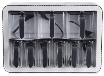 Набір ємностей для спецій Violet House 0439 SPICE ANTR White 9 шт