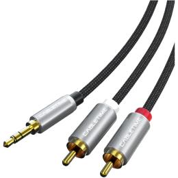 Аудіо-кабель Cabletime CA914005 mini-jack 3.5 мм (тато)  -  2xRCA (тато), 1.8m Black