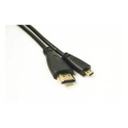 Відео-кабель PowerPlant KD00AS1274 HDMI(тато)microHDMI(тато), 2m Black