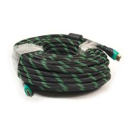 Відео-кабель PowerPlant KD00AS1295 HDMI(тато)HDMI(тато), 20m Black Green